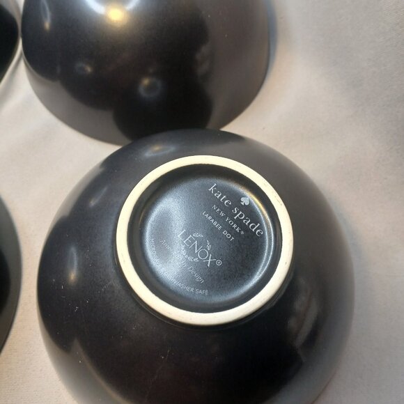 Kate Spade New York Larabee Dot Lenox 4 Fruit Dessert Sauce Bowl 5 1/2" Preown 2 - Picture 4 of 14